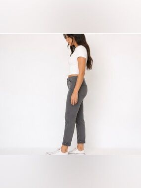 Democracy AB Technology Gray Crop Ankle Pants Size 8 Stretch Casual Pants